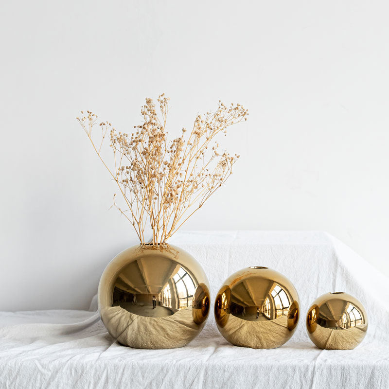 Golden Ball Vase