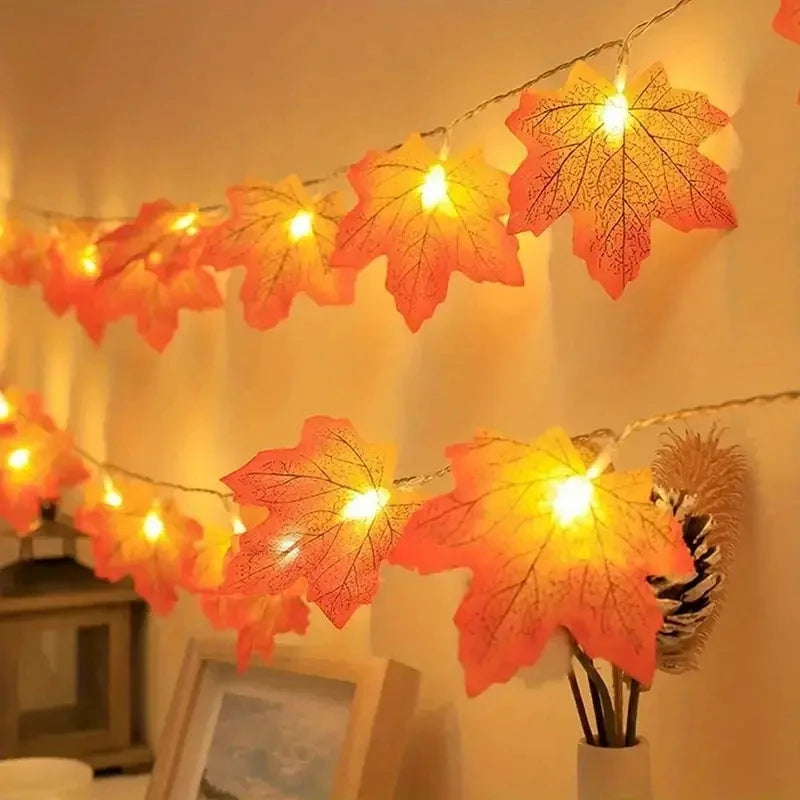 LED Maple Leaf String Lights