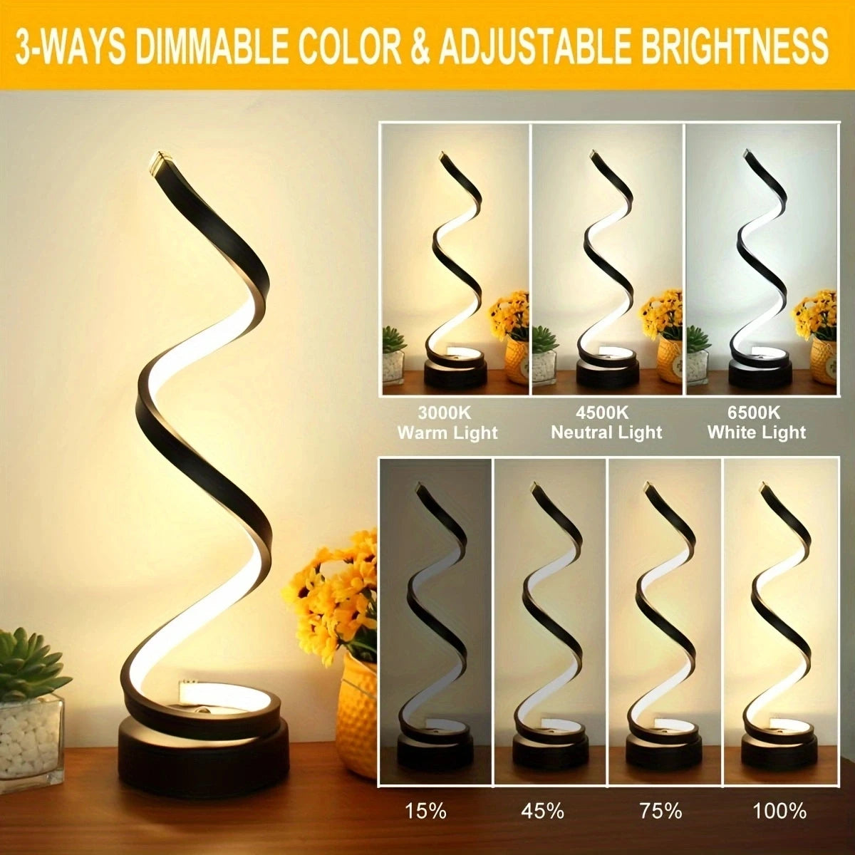 Spiral LED Table Lamp