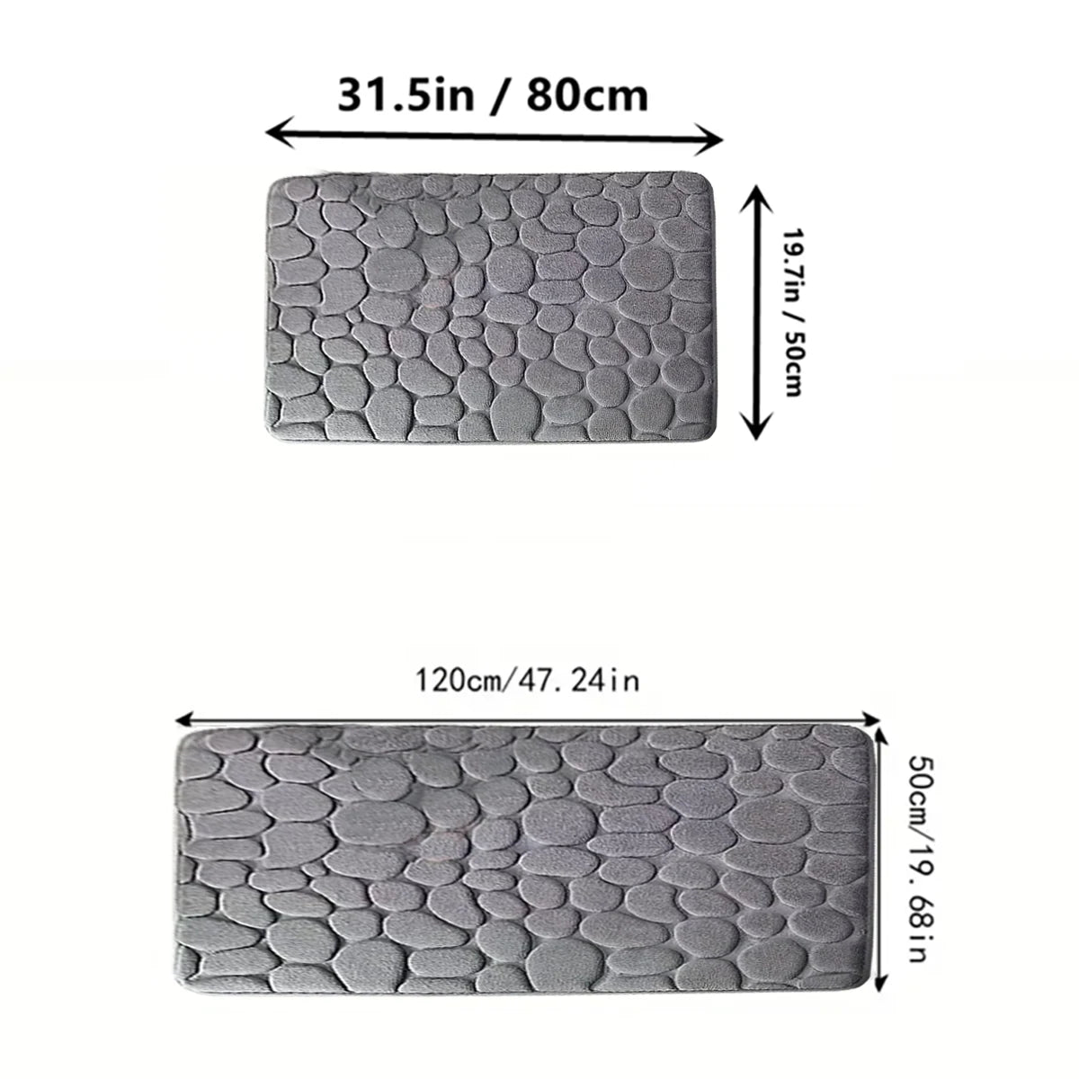 Chic Cobblestone Kitchen Mat