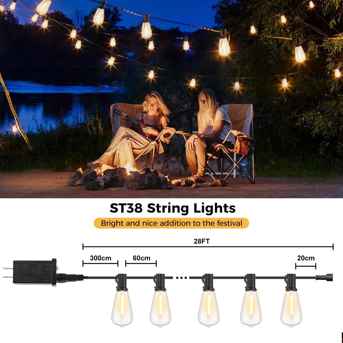 28FT ST38 String Lights