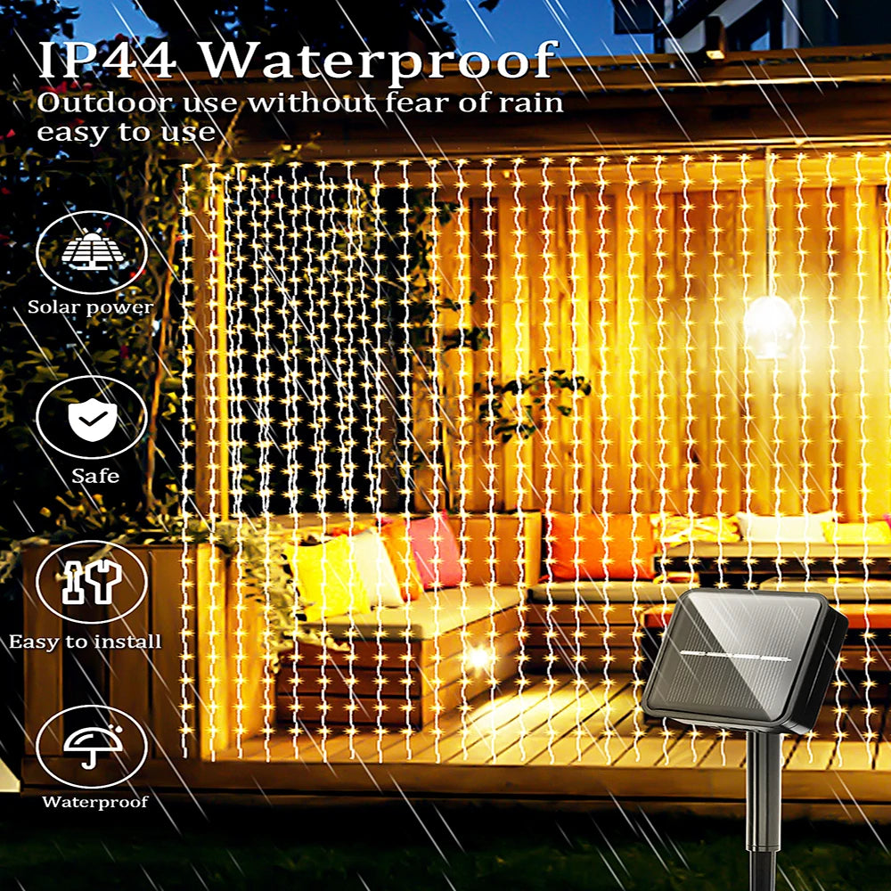 Outdoor Solar Curtain Lights