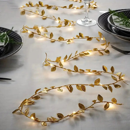 LED Golden Tiny Leaves