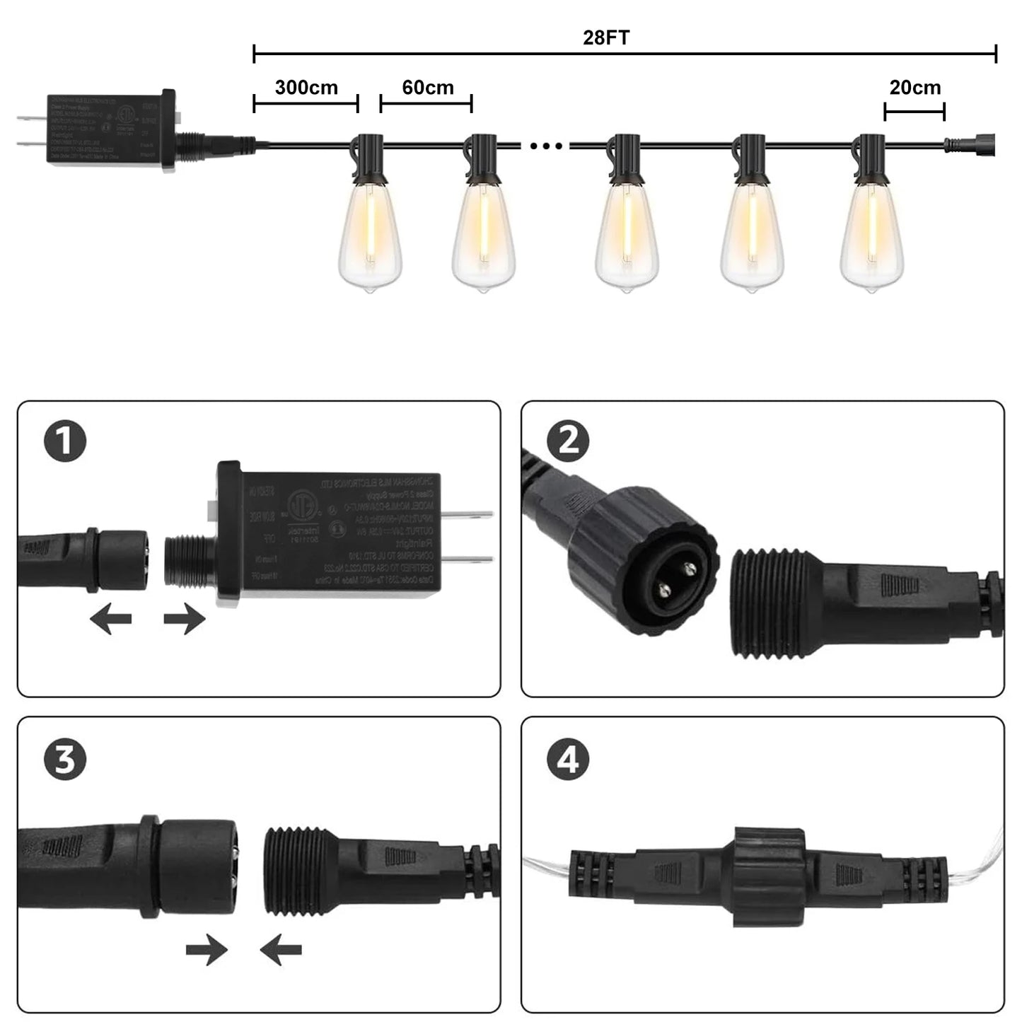 28FT ST38 String Lights